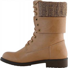 img 1 attached to DailyShoes Women'S Military Combat Boots With Credit Card Pocket - Mid Calf Fold-Down & Up Buckle Design!