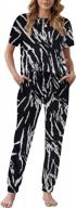 women's two piece pajama set long sleeve top and pants sleepwear loungewear lounge sets with pockets by arolina logo