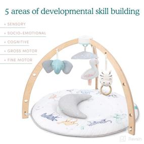 img 3 attached to 👶 aden + anais Play and Discover Baby Activity Gym: Enhance Development with 30+ Benefits, Including 3 Toys and Plush Tummy Time Pillow - 100% Cotton Muslin - Machine Washable