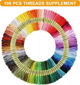 img 2 attached to 364-Pack Embroidery And Friendship Bracelet Floss Kit With 200 Vibrant Colors And Cross Stitch Tools By INSCRAFT - Perfect For Embroidery, Cross Stitching, And Bracelet Stringing