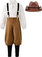 kids colonial outfit with hat - relibeauty pioneer boy costume logo