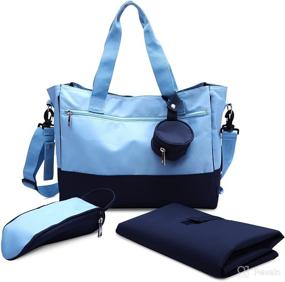 img 4 attached to 👶 LUMIER Diaper Tote Bag: Essential Travel Companion with Changing Pad, Stroller Strap, and Pacifier Case - Perfect Baby Boy Girl Registry Gift for Mom and Dad