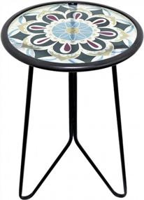 img 4 attached to Add Style To Your Outdoor Space With LIFFY 12" Metal And Glass Accent Tables