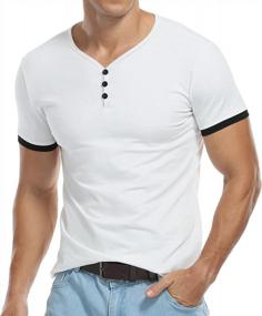 img 2 attached to KUYIGO Mens Long Sleeve Henleys T-Shirts Buttons Placket Plain Cotton Shirts