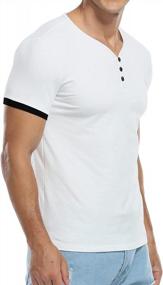 img 3 attached to KUYIGO Mens Long Sleeve Henleys T-Shirts Buttons Placket Plain Cotton Shirts