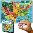 think2master united states map 250 pieces jigsaw puzzle fun educational toy for kids, school & families. great gift for boys & girls ages 8+ to stimulate learning of usa. size: 14.2” x 19.3” logo