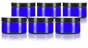 img 4 attached to 2 Oz Low Profile Refillable Plastic Jars With Black Lids (BPA Free) - 6 Pack