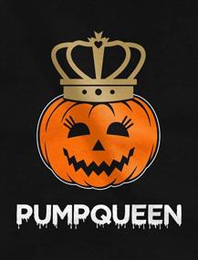 img 2 attached to Matching King And Queen Pumpkin Halloween T-Shirts For Couples - His & Hers Set