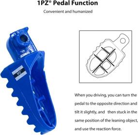 img 1 attached to 🔵 Blue Aluminium Footrest Foot Pegs Rest Replacement for Honda XR50R, CRF50, CRF70, CRF80, CRF100F, Yamaha PW50, PW80, TW200, TTR90, TTR90E Dirt Bike Motocross - 1PZ AP1-Y01