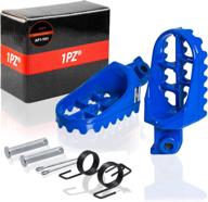 🔵 blue aluminium footrest foot pegs rest replacement for honda xr50r, crf50, crf70, crf80, crf100f, yamaha pw50, pw80, tw200, ttr90, ttr90e dirt bike motocross - 1pz ap1-y01 логотип