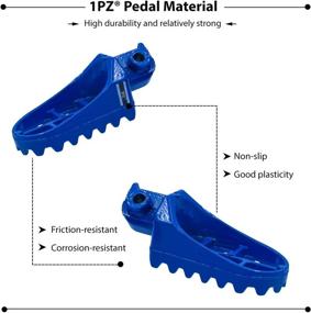 img 2 attached to 🔵 Blue Aluminium Footrest Foot Pegs Rest Replacement for Honda XR50R, CRF50, CRF70, CRF80, CRF100F, Yamaha PW50, PW80, TW200, TTR90, TTR90E Dirt Bike Motocross - 1PZ AP1-Y01