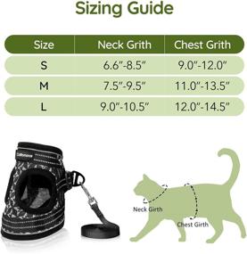 img 3 attached to 🐾 CatRomance Kitten Harness and Leash: Escape Proof, Adjustable for Extra Small Cats, Breathable and Reflective - Black, Large