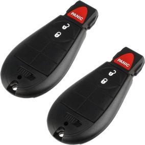 img 2 attached to 🔑 2013-2018 Jeep Cherokee/Ram Pickup Key Fob GQ4-53T: Set of 2, Keyless Entry Remote Smart Key