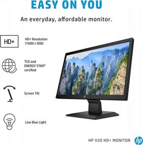img 2 attached to HP V20 19.5" Diagonal Computer Monitor with Anti-Glare Coating, Tilt Adjustment, Blue Light Filter, and HD Quality at 60Hz