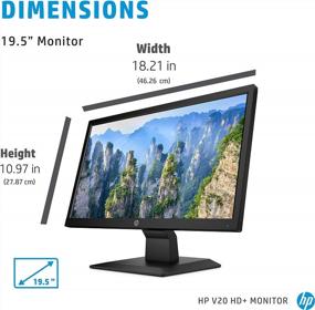 img 3 attached to HP V20 19.5" Diagonal Computer Monitor with Anti-Glare Coating, Tilt Adjustment, Blue Light Filter, and HD Quality at 60Hz