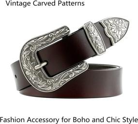 img 1 attached to Leather Ladies Vintage Western Dresses Women's Accessories ~ Belts