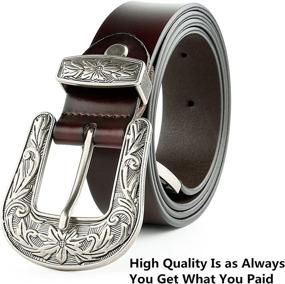img 3 attached to Leather Ladies Vintage Western Dresses Women's Accessories ~ Belts