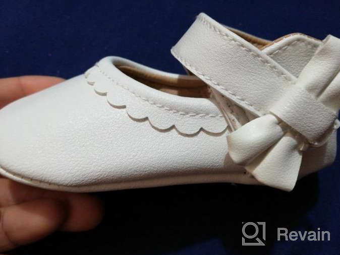 img 1 attached to Stylish Bowknot Toddler Walking 🎀 Moccasins: Perfect for Wedding Girls' Shoes! review by Tony Doolittle