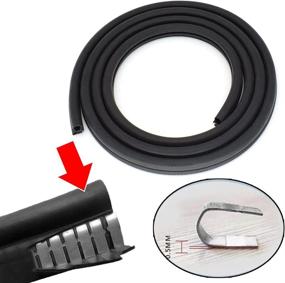 img 1 attached to 🚗 Enhance Your Vehicle's Protection: AUTOXBERT 3M/10Ft Car Door EPDM Rubber Seal Strip with Side PVC Bulb for Optimal Weather Stripping and Window Sealing