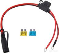 🔌 cuzec 1ft/0.3m 16awg ring terminal to sae harness quick connect/disconnect assembly with 15a fuse (cu10290b): efficient power connection solution logo