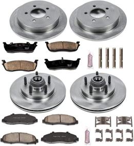 img 1 attached to 🔥 Enhanced Performance Brake Kit - Power Stop KOE1915 Autospecialty Front and Rear Replacement Brake Set with OE Brake Rotors & Ceramic Brake Pads