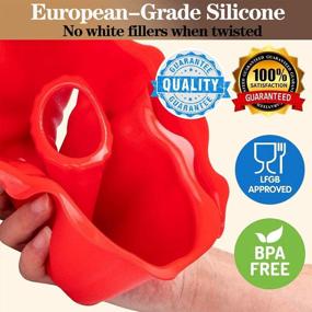 img 2 attached to Силиконовая форма для выпечки Bunte из 2 упаковок европейского класса - антипригарная форма для выпечки с рифленой трубкой для желе, желатина и тортов | 9-дюймовые противни | Аокинле | БФА бесплатно