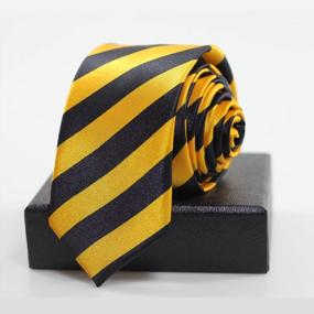 img 3 attached to Upgrade Your Style With Secdtie'S Classic Striped Skinny Necktie In 10 Vibrant Colors