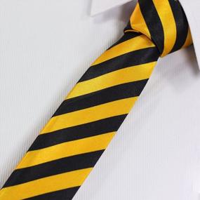 img 2 attached to Upgrade Your Style With Secdtie'S Classic Striped Skinny Necktie In 10 Vibrant Colors
