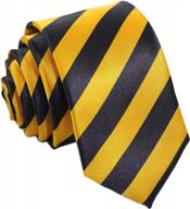 upgrade your style with secdtie's classic striped skinny necktie in 10 vibrant colors logo
