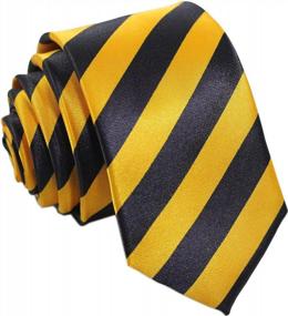 img 4 attached to Upgrade Your Style With Secdtie'S Classic Striped Skinny Necktie In 10 Vibrant Colors