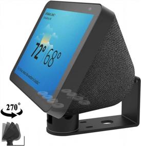 img 4 attached to Versatile Aluminum Wall Mount Stand For Echo Show 8 2Nd Gen & 1St Gen - Sleek & Adjustable Design Compatible With Echo Show 5 Black