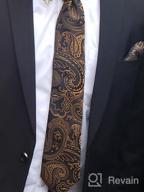 img 1 attached to DiBanGu Solid Silk Men'S Tie And Pocket Square Set With Woven Pattern, Formal Necktie Including Cufflinks For Optimal Style review by Gopal Baltimore
