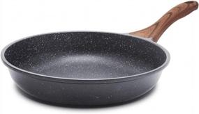 img 4 attached to Upgrade Your Cooking Game With SENSARTE Nonstick Swiss Granite Coated Frying Pan - Healthy Stone Cookware For Omelette And More (8 Inch)