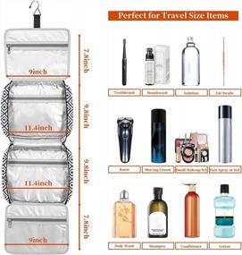 img 1 attached to Large Capacity Hanging Travel Toiletry Bag: 4 Compartments & 1 Sturdy Hook For Women - Perfect For Travel/Daily Use/Christmas!