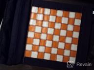 картинка 1 прикреплена к отзыву Travel In Style With Woodronic'S Upgraded 3-In-1 Backgammon Chess Checkers Set In Navy Blue от Jason Elliss