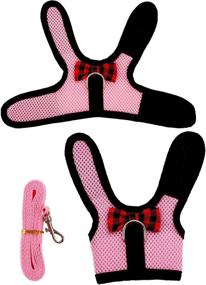 img 3 attached to 🐱 Bunny Kitten Harness: Stylish Pink No Pull Cat Leash and Adjustable Vest Set for Small Animals