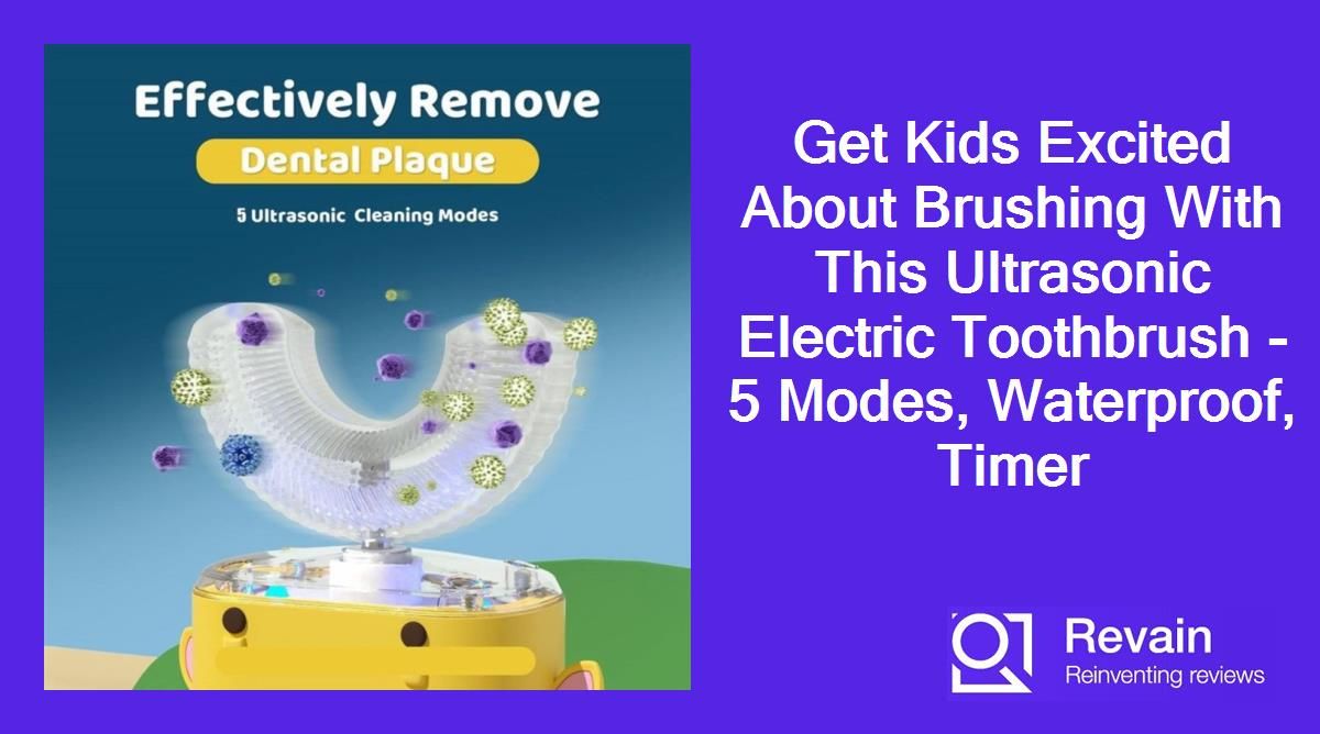 Get Kids Excited About Brushing With This Ultrasonic Electric Toothbrush - 5 Modes, Waterproof, Timer