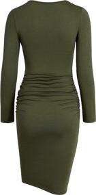 img 3 attached to Missufe Womens Sleeve Sundress Bodycon Women's Clothing via Suiting & Blazers