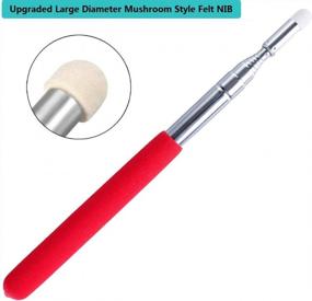 img 2 attached to Telescopic Classroom Pointer For Teachers And Students - Extendable Hand Pointer Stick For Whiteboard Presentations And Lectures - Retractable Pointer For Kids And Adults (Red)