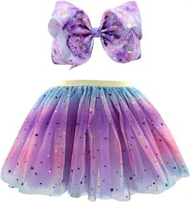 img 4 attached to 🦋 Girls' Clothing and Skirts & Skorts: Colorful Butterfly Headband Dressing Bow