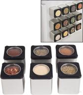 🧲 magnetic spice jars: set of 6 dispensers with dual shake and pour openings - modern sleek design, attachable to refrigerator doors logo