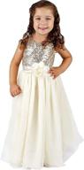 🎀 exquisite bowdream flower girls dress: sparkling sequins for stylish girls' clothing logo