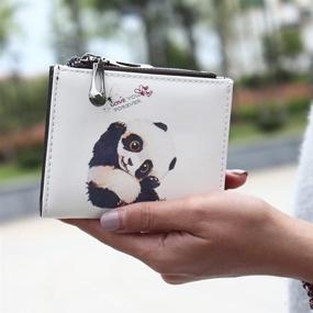 img 3 attached to Cartoon Leather Bi Fold Holders Pouches Women's Handbags & Wallets in Wallets