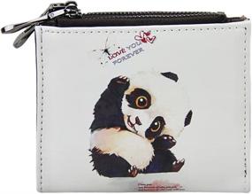 img 4 attached to Cartoon Leather Bi Fold Holders Pouches Women's Handbags & Wallets in Wallets