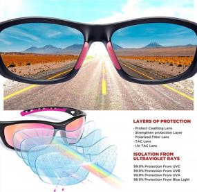 img 1 attached to Polarized UV Protection Sunglasses For Men Women | RIVBOS RB833 Sports Fishing Driving Cycling Shades
