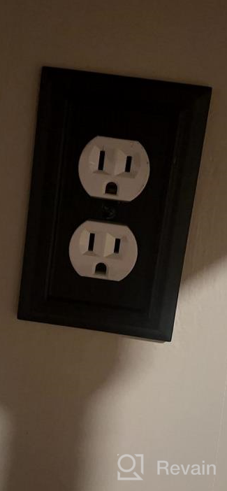 img 1 attached to SleekLighting Classic Black Wall Plate Outlet Switch Covers - 2 Pack In Multiple Styles And Sizes review by Iration Mccall