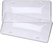 zone tech clear license plate shields frame - 2-pack all weather novelty license plate bubble shields cover -fits any standard us plates-protects front and back license plates logo