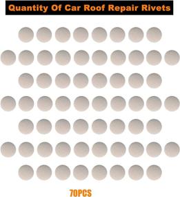 img 3 attached to 🚗 Efficient Niteguy Car Roof Headliner Repair Button Kit - Easy Installation for Flannelette Fixed Roof Retainer - 70pcs, Light Beige Grid Design - Fits All Cars