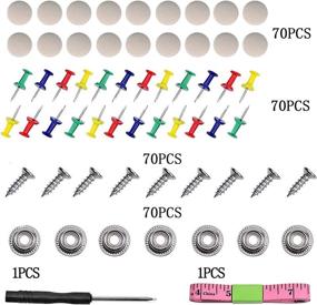 img 2 attached to 🚗 Efficient Niteguy Car Roof Headliner Repair Button Kit - Easy Installation for Flannelette Fixed Roof Retainer - 70pcs, Light Beige Grid Design - Fits All Cars