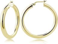 💎 sterling polished hoops loops earrings: stylish girls' jewelry logo